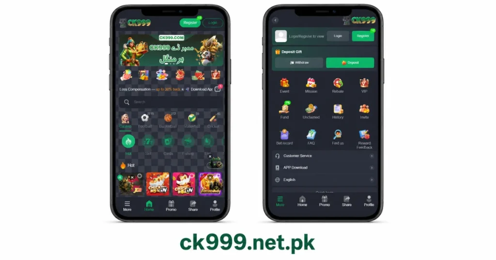 ck999 game a dashboard look at ck999.net.pk
